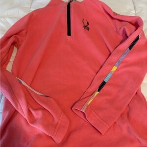 Spyder Kids Coral Zip-Up with Black and Multicolor Accents